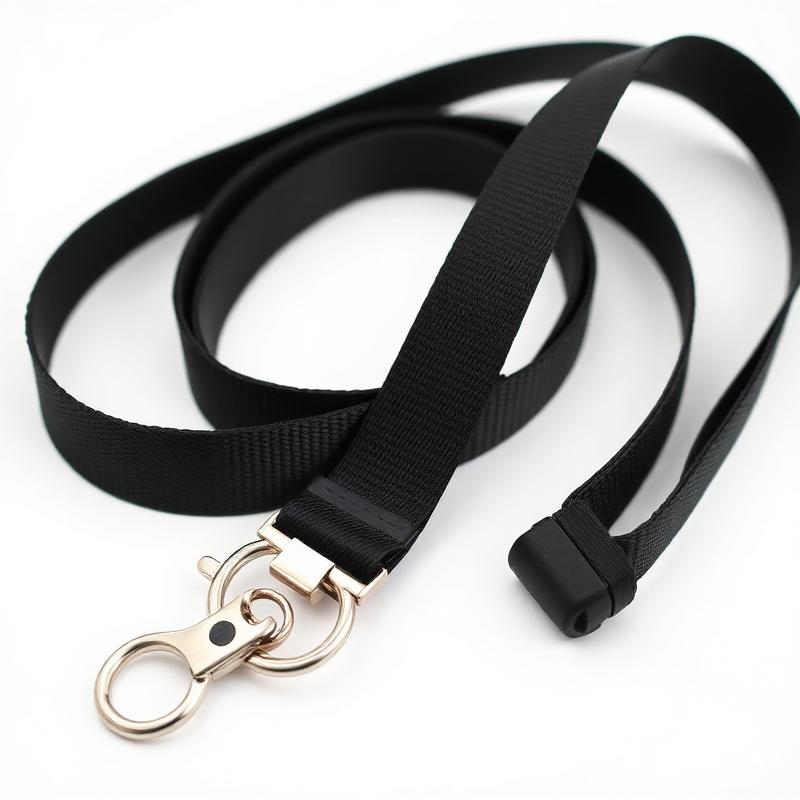 Black Lanyards with Swivel Hook — 100 Pack